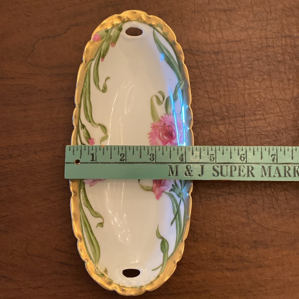Antique Bavarian Hand-painted Celery Dish - Picture 7 of 7